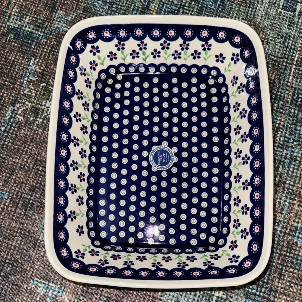 Polish Pottery A large deep baker - great for lasagna - 12